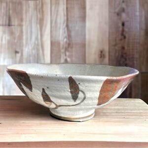 Vintage Japanese Handmade Ceramic Bowl, Unmarked with Earthy Tones